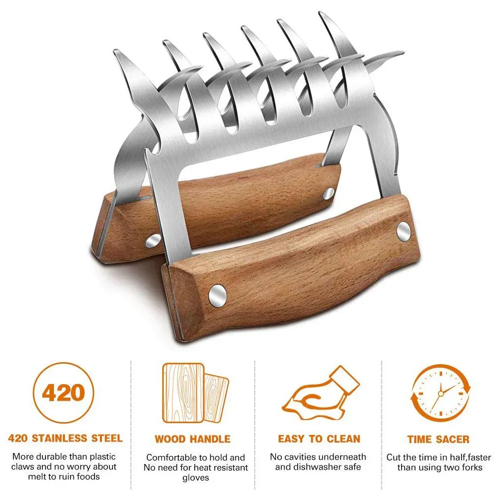 Fourchette À Viande Déchiqueteuse Griffes Acier Inoxydable BBQ Tiré Porc  Viande Pince Remise Sculpture Nourriture Gril Accessoires Barbecue Outil Du  1,85 €