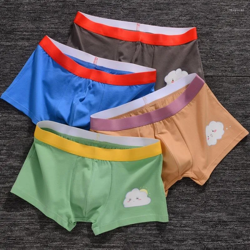 Onderbroek Preferentiële prijs Mens ondergoed Katoen Ademboere jongens schattige printbokser shorts