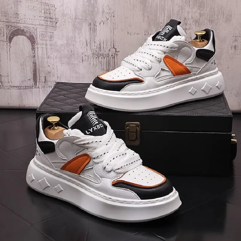Chaussures plateforme pour hommes Fond pais Rehausser Chaussures Mocassins assortis Zapatillas De Hombre Internet Celebrity Petites chaussures