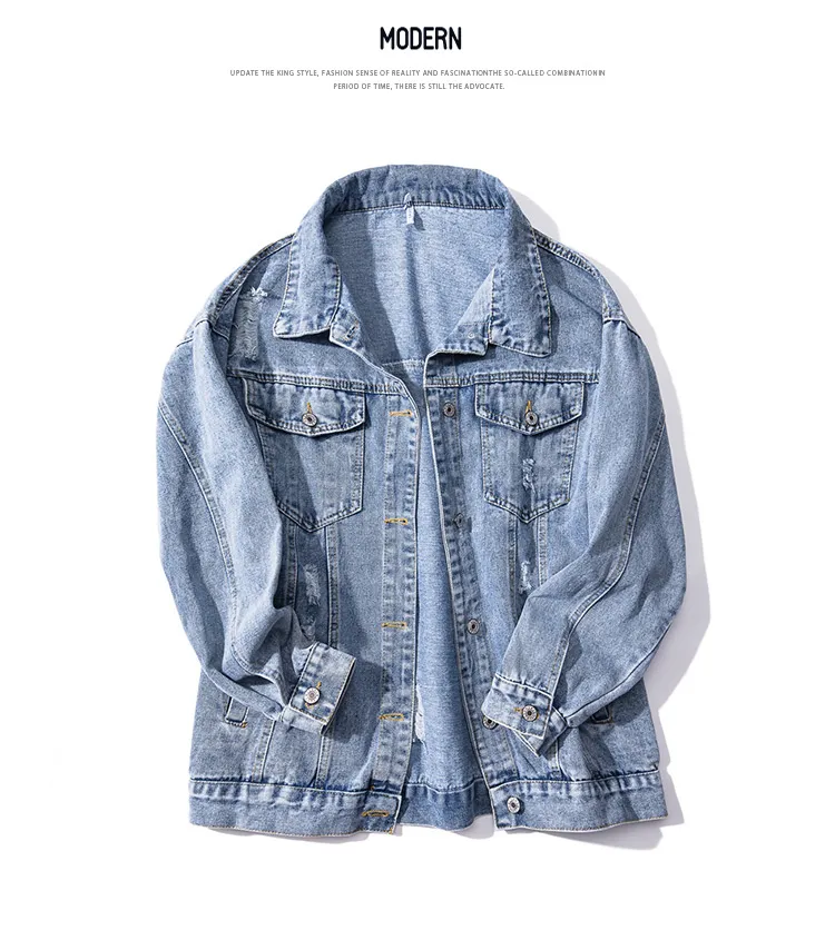 Women Denim designer Jacket Fashion Streetwear Letter Stylish 2023Chic Printed Ripped Holes Jean Patchwork BF Style Jeans Female Coat