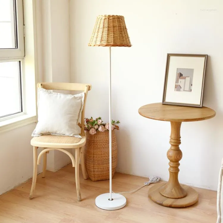 Nordic Rural Retro Wabi Sabi Wind Wooden Rattan Floor Lamps Dunnes Stores For Living Room
