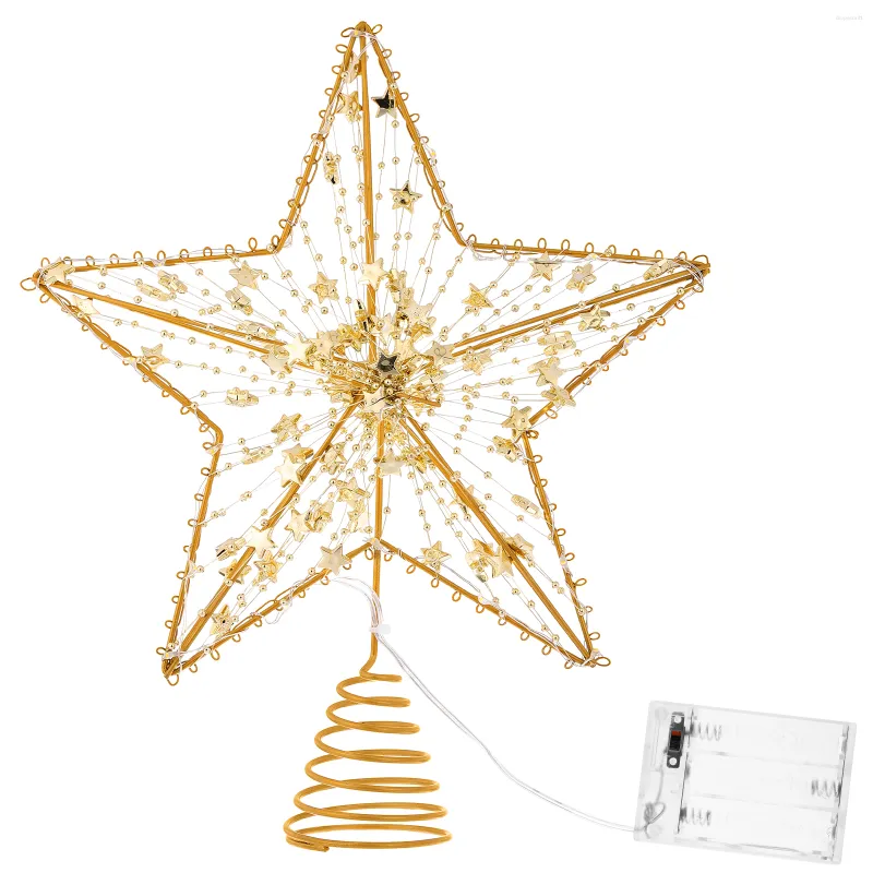 Decorazioni natalizie 1 PC Topper Star Topper Star 3D LED LED LED