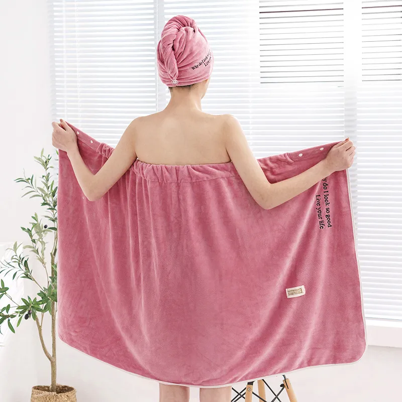 Nouvelle serviette de bain portable serviettes en fibres superfines serviette Chic douce et absorbante pour l'automne hôtel maison salle de bain cadeaux femmes peignoir