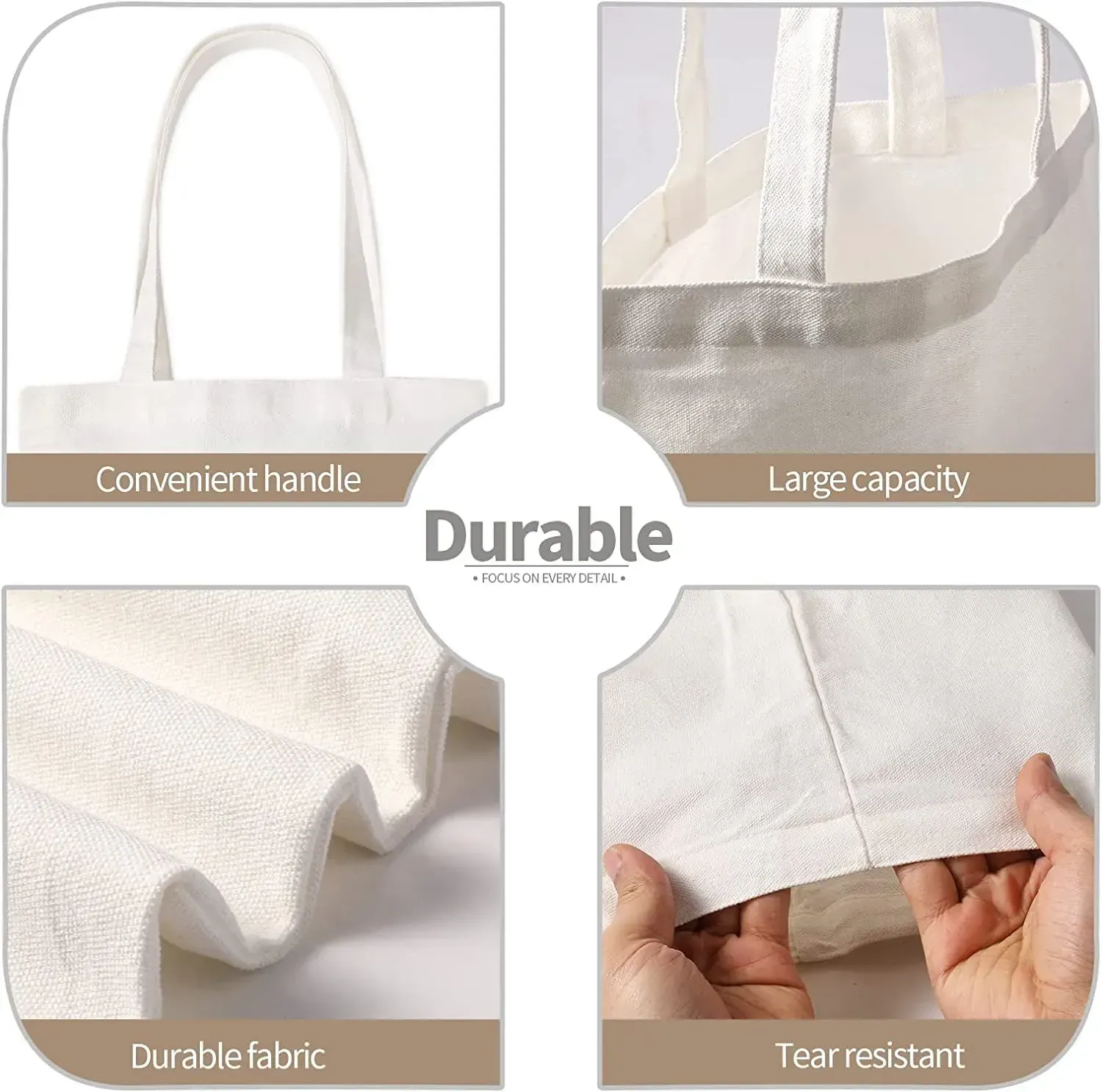 Borse di tela bianche shop