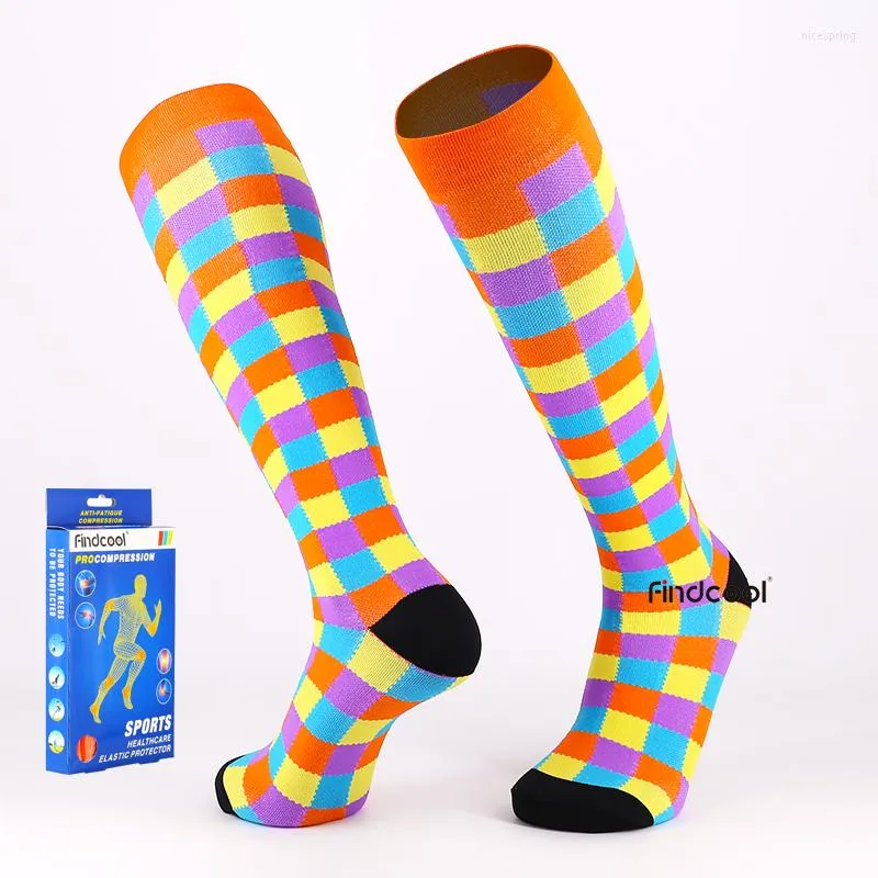 Sports Socks Findcool Compression Stockings Male Football Soccer Outdoor Running Cycling Basketball Sport