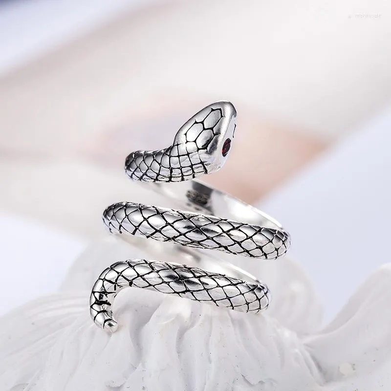 Anelli a grappolo gioielli in argento sterling 925 dolce serpente animale da donna promozione dito per regalo di compleanno da donna non sbiadiscono