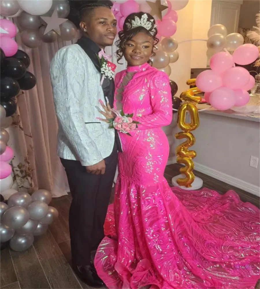 Fuchsia Sequin Mermaid Pink Mermaid Prom Dress Elegant Formal Evening Gown For Sweet 15 Birthday Party And Special Occasions 2023 Collection From Bridalstore 132.43 DHgate.Com