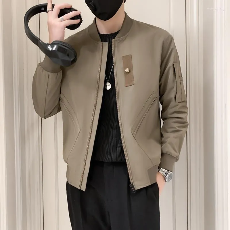 Men's Jackets 2023 Youth Trend College Wear Autumn Hip Hop Casual Baseball Coat Slim Fit Uniform Bomber For Men's V41