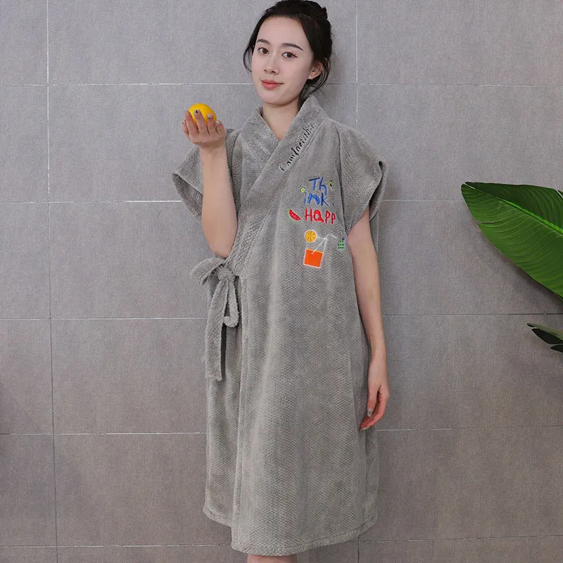 Shower Robe Towel: Women's Lightweight Microfiber Bath Towel Dress ...