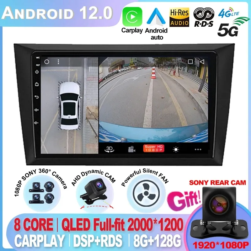 フォルクスワーゲンVWゴルフ6 2008-2016マルチメディアビデオプレーヤーカーラジオカープレイAndroid Auto WiFi 4G Navigation GPS DSP 2DIN 128GB