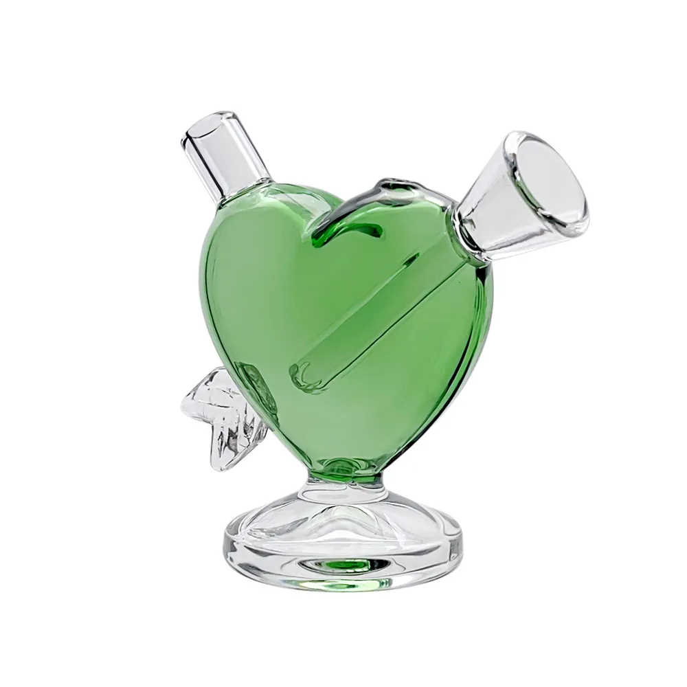 Heart Glass Bong Dab Rigs Hookahs Hand Pipes Blunt Heart Bubbler smoke accessory water pipe