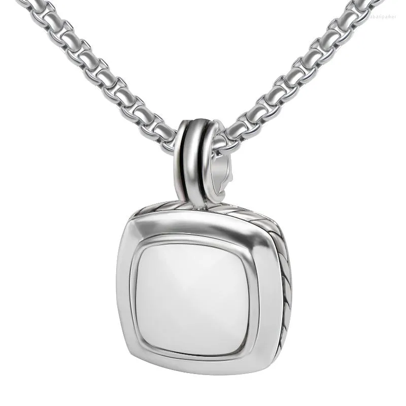 Hangende kettingen 14 mm grote kubieke zirconia stenen ketting voor vrouwen sierlijk wit goud vergulde messing statement sieraden cadeau