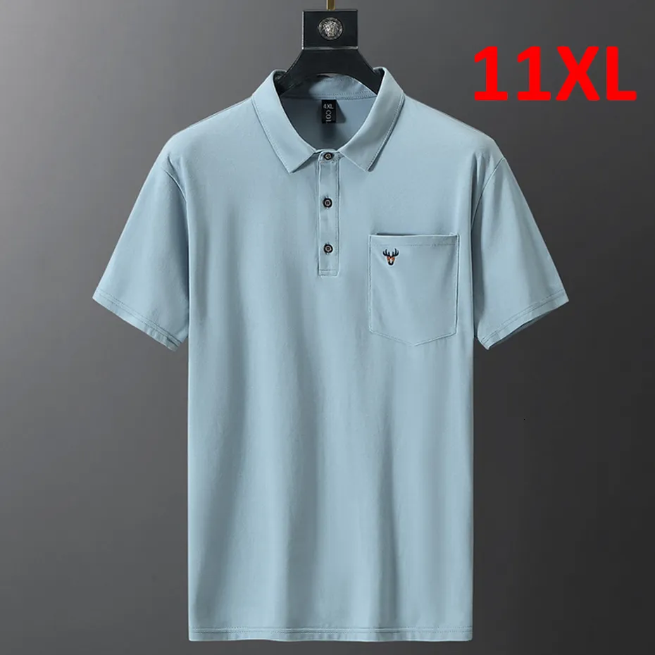 Herrpolos plus size Men Polo Shirt 10xl 11xl Summer Polo Shirts Casual Fashion Tops Mens Shirt Big Size 10xl 11xl 230522