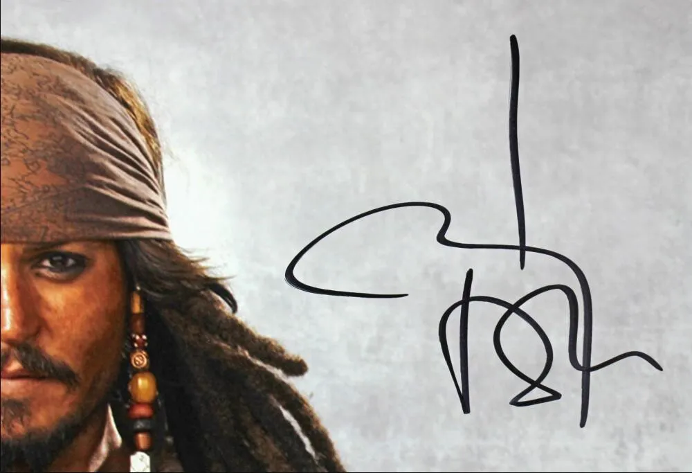 Johnny Depp Autograferad Signerad signaturerad Auto Collectible Memorabilia Photo Picture