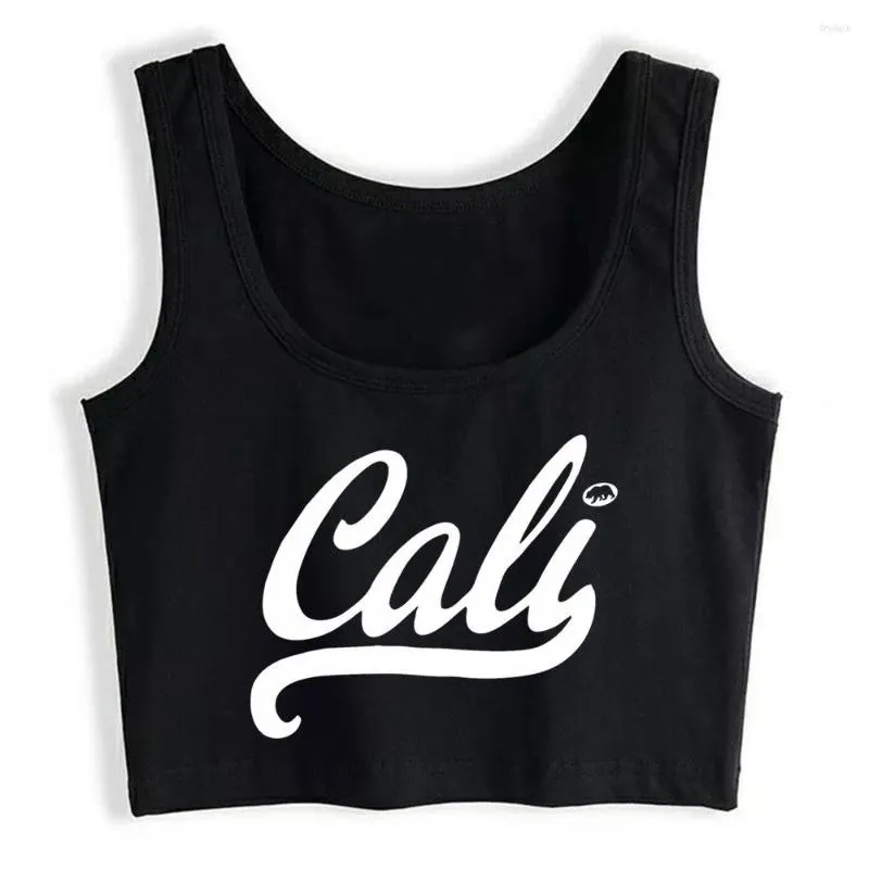 Damestanks crop top cali fit vintage print sexy streetwear y2k tops dames blusas mujer de moda verano gym tank vrouwen