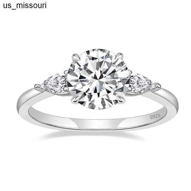 Trumium Silberring mit Diamanten, Verlobungsring für Damen, klassischer Rundschliff, Versprechensring für sie, bestes Geschenk, Eheringe_voghion.com