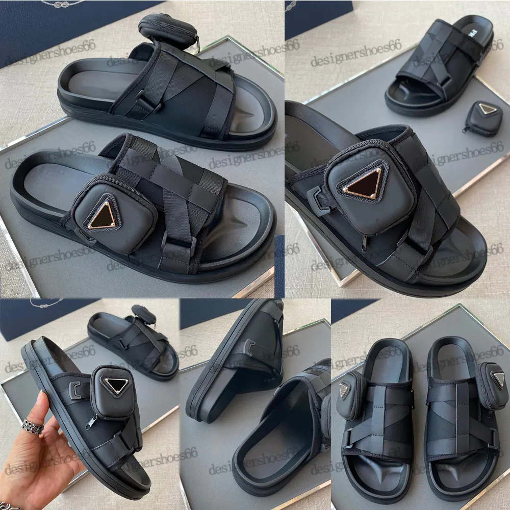 2023S POPULALA MENS DESIGNER SANDALER STAPPERS ÖVRE MED DESIGN Märke Små plånbok Dekorativ trend ädla sandaler bär resistenta anti Slip Sole Luxury Men Sandal