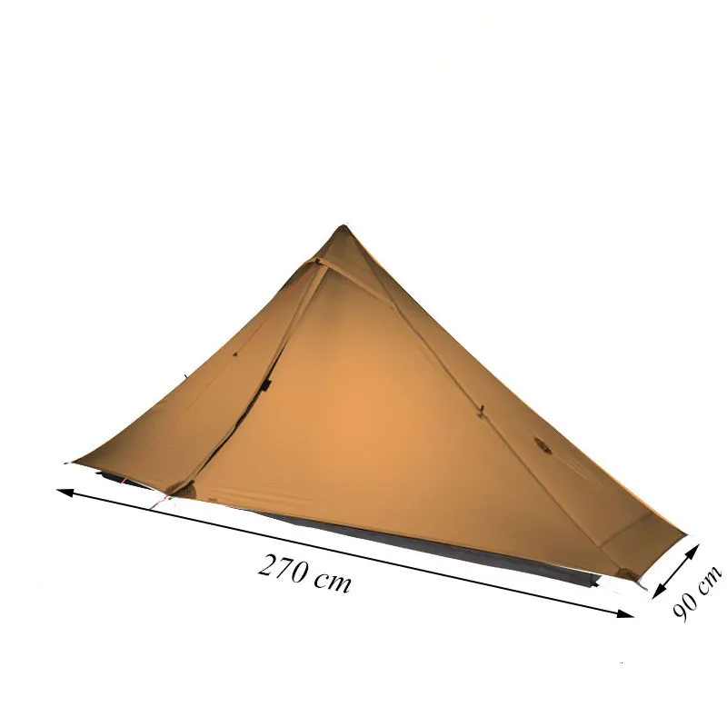 Zelte und Unterstände Version FLAME'S CREED Lanshan 1 Pro Zelt 34 Saison 230 * 90 * 125 cm 2 Seiten 20D Silnylon 1 Person leichtes Campingzelt 230520
