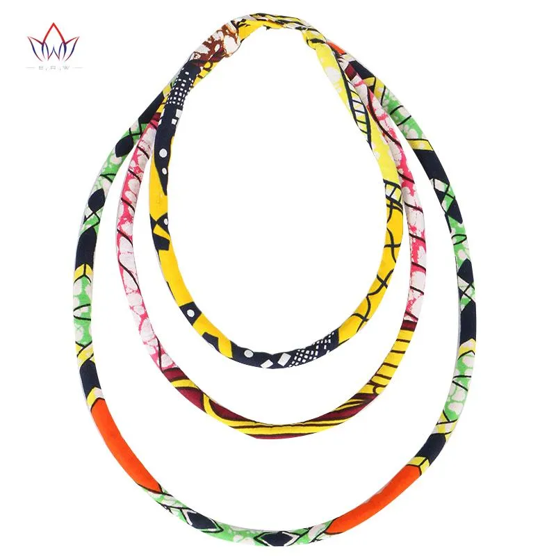 Moment 2022 Afrikansk Kente Print Necklace Multicolor Anakara Kente Handgjorda smycken Dashiki Bib Necklace Wyb53