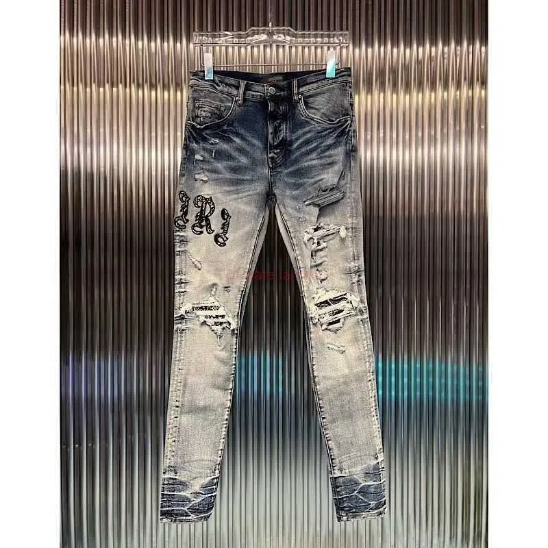 مصمم الملابس Amires Jeans Denim Pants Amies New Fashion Mark