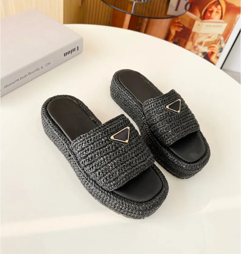 Woven Raffia Espadrille Mules