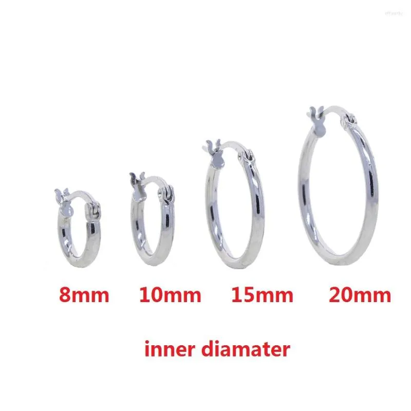 Hoop Earrings 2023 Gold Silver Color Highlig Round Earring For Women FaShion Jewelry 8mm-15mm Delicate