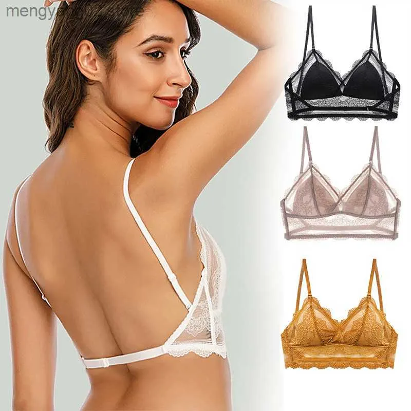 Bras Sexy Backless Bra Lace Mesh Thin Brassiere Low Back Halter Soft  Seamless Elastic Women Lingerie Beauty Back Ladies Encaje Mujer T230522  From Mengyang02, $7.68