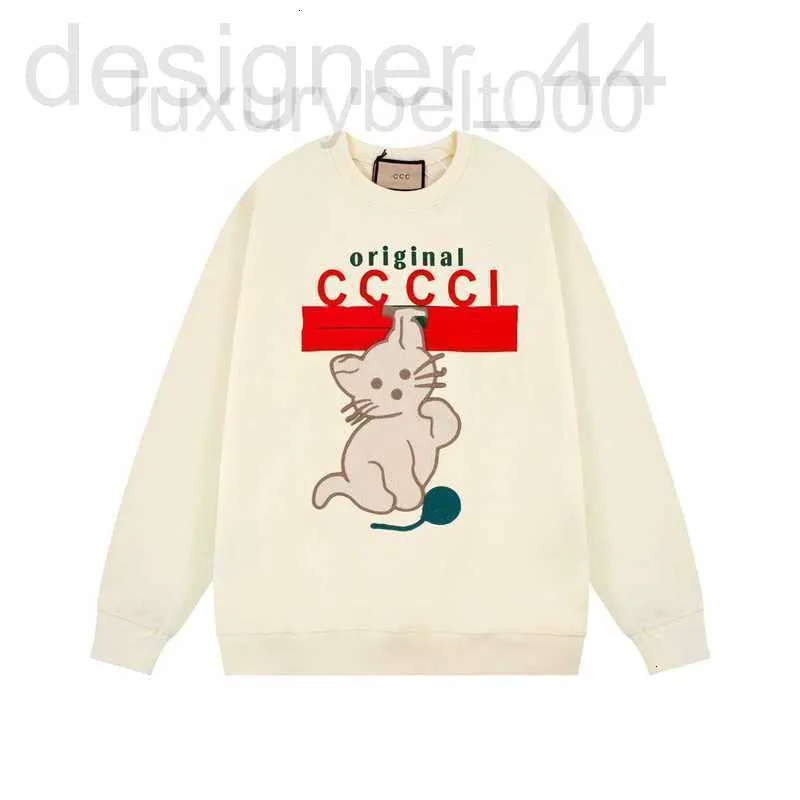 Heren Hoodies Sweatshirts Luxe's ​​Designer's Designer Original Development of Luxury Cat Sticking Printing Pullosweater voor vrouwen in de herfst Winter Noig Kzyy