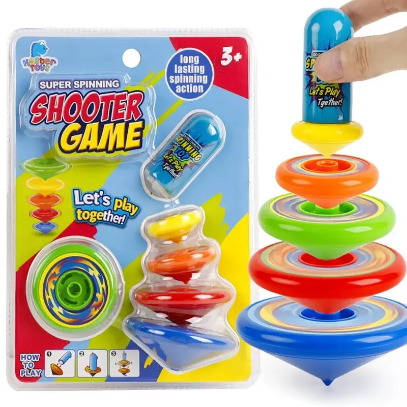 Spinning Top Children's Stack Gyro Colored Flash Toy Colorful Suit Super Stacking Figet Spinner Toys for Kids 230522
