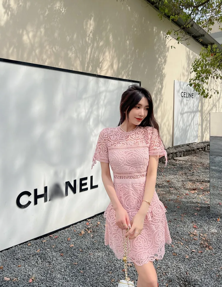 Casual Dresses S-elf-Portrait Blue Abstract Guipure Lace Midi Dress New Casual Dresses S-elf-Portrait Blue Abstract Guipure Lace Midi Dress New