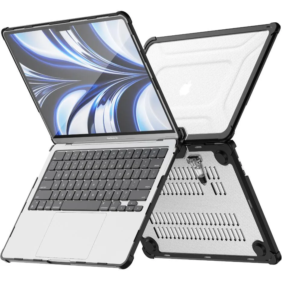 Корпус ноутбука со встроенной кик -стендом для MacBook Air M2 13,6 дюйма Cover A2681 Pro 13 A2338 Pro 14 A2442