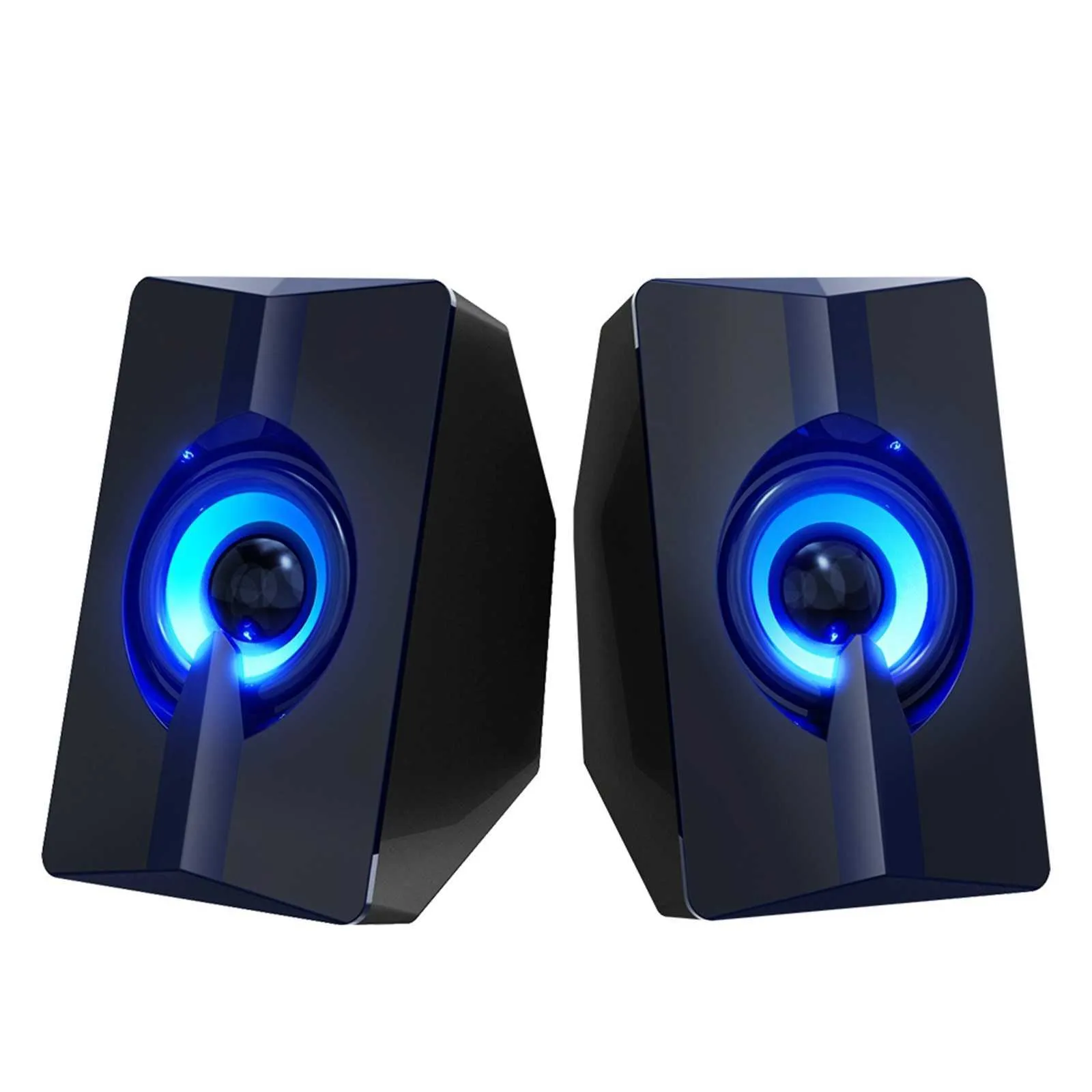 Altavoces de Ordenador, Altavoz de PC Sonido Estéreo USB Multimedia con Luz  LED Colorida para Computadora de Escritorio, Portátil (Paquete de Dos)