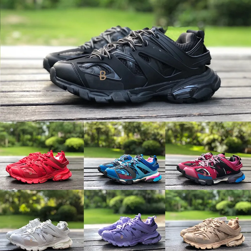 Original Triple S Track 3.0 Outdoor Shoes Men s Women s Platform Sneakers in Various Colors Grey Purple Black Pink Green Blue Shadow Yellow