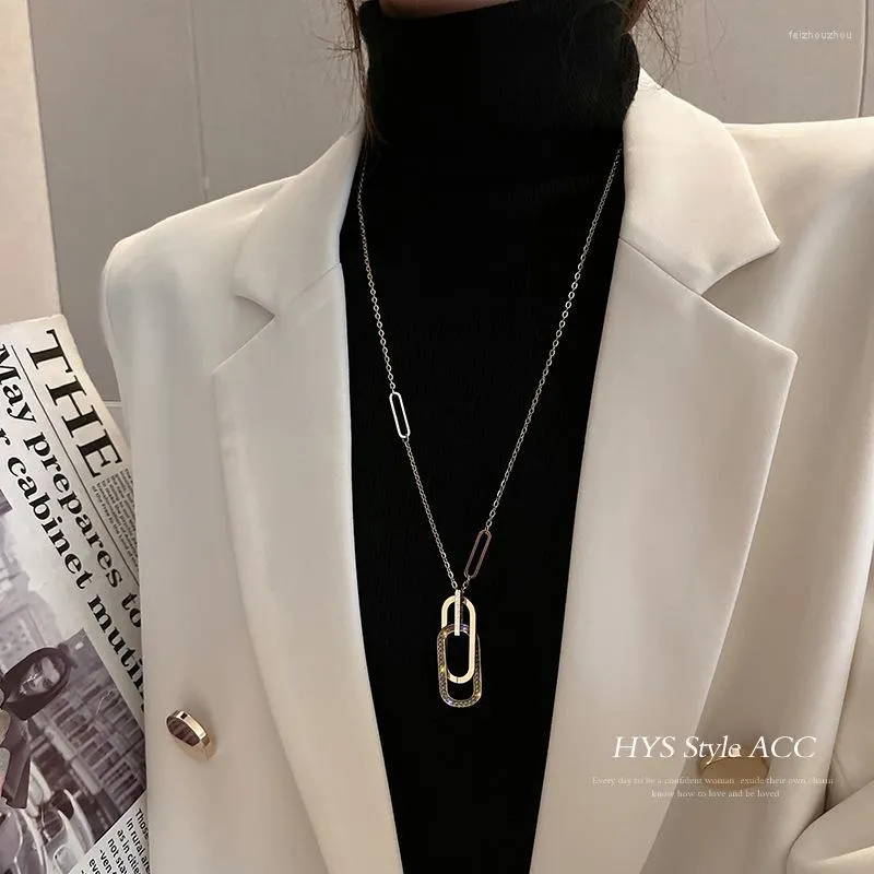Chains Long Pendant Necklace Fashion Luxury Custom Sweater Accessories Jewelry Collar Chain Vintage Hip Hop Punk Wholesale