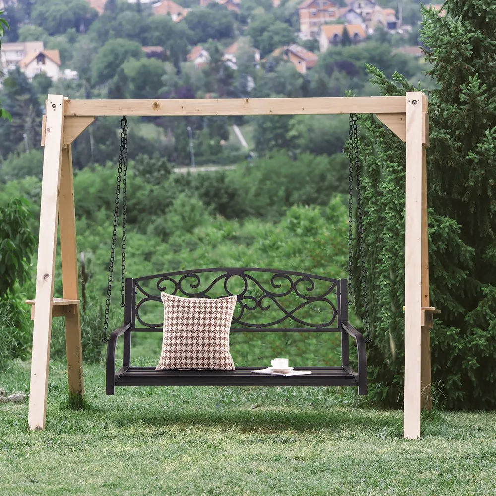 Metal porch store swing stand