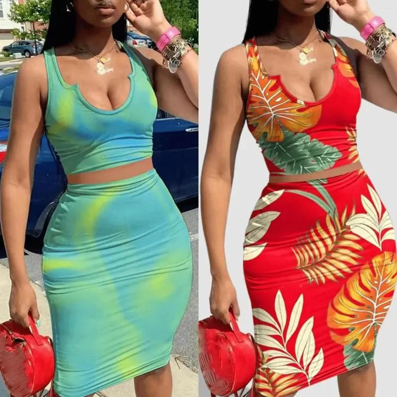 Womens Sexy Sleeveless Midi Dress Set Back With Print Tank Crop Top Bodycon Skirt And Swimsuit Bottom Perfect For Work And Pool From Youngbrother 16.78 DHgate.Com