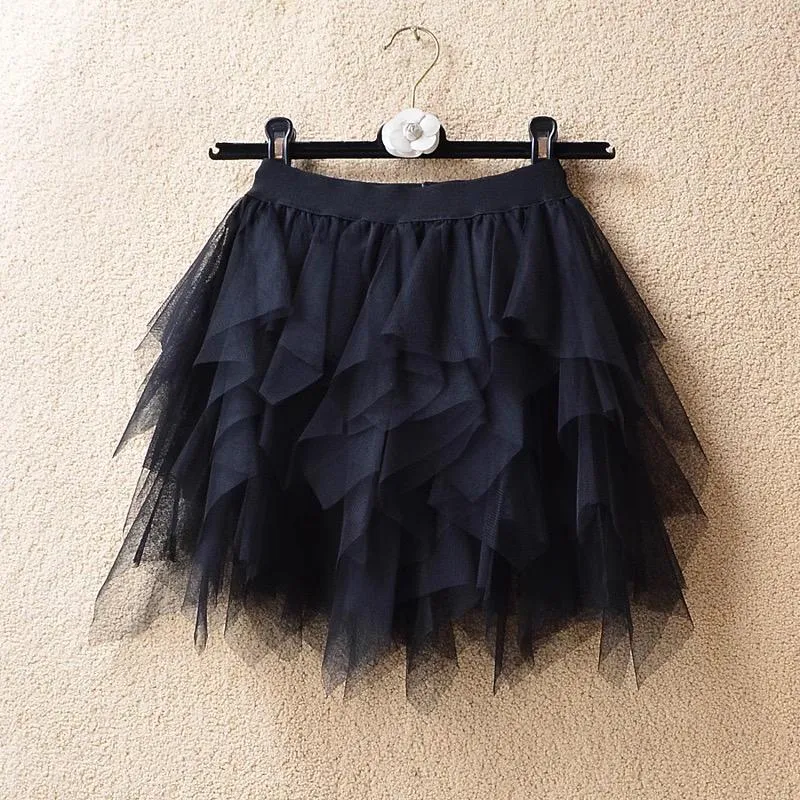 Mini ruffle tulle skirt best sale