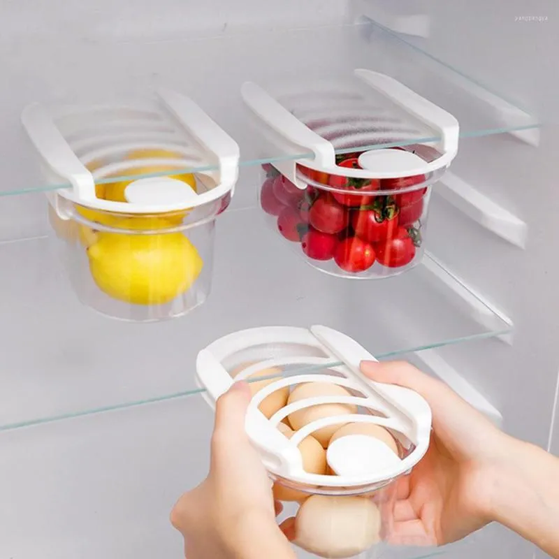 Bouteilles de stockage Trou de drainage pratique Conteneur de fruits transparent et visible Porte-aliments compact Accessoire de réfrigérateur