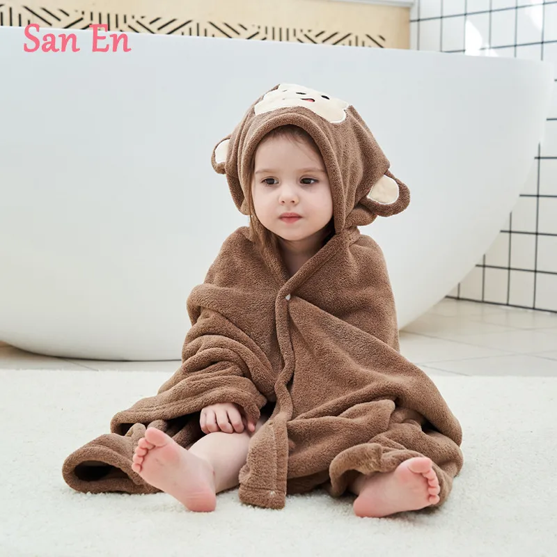 Nowe modne ręczniki z kapturem dziecięcego Miękki ręcznik kąpielowy ciepły śpiący Swaddle Wrap Kreskówka Bebe Boy Girls Cloak Cape70*140