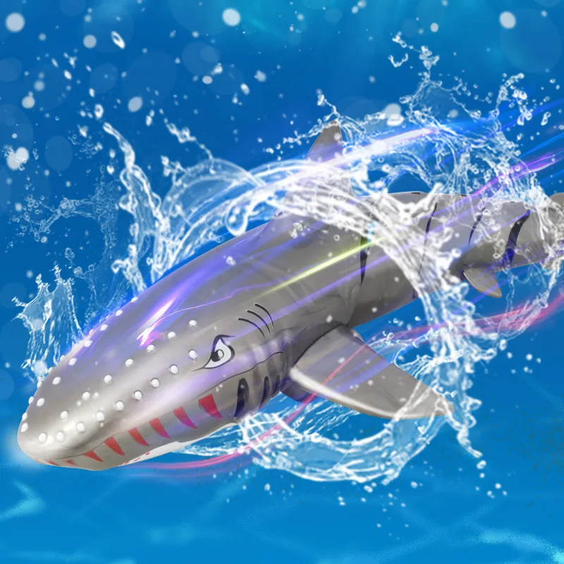 High Speed RC Shark Barracuda Fish Boat Robot Waterproof Dual