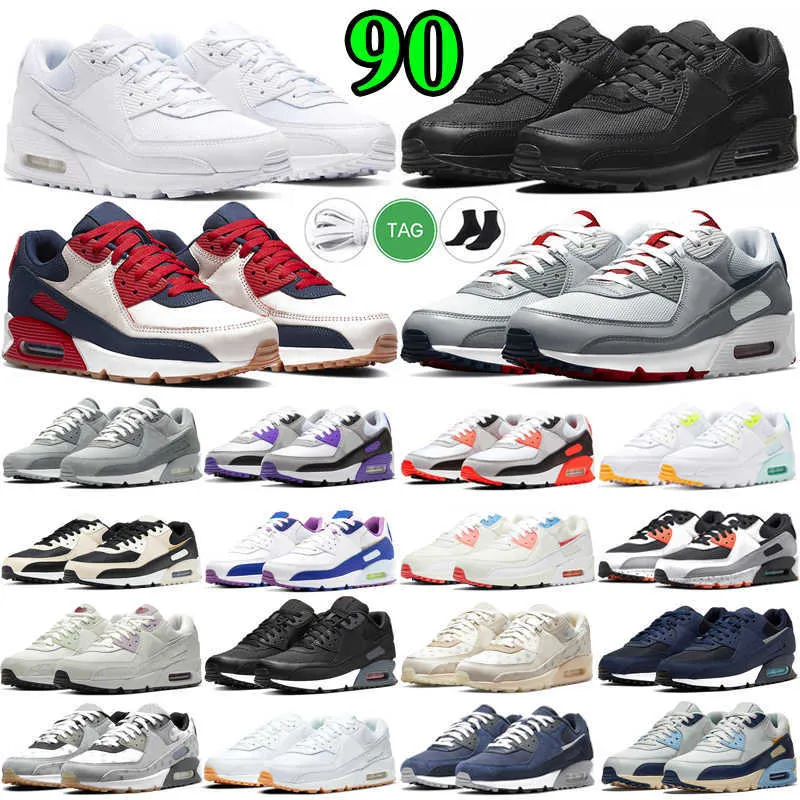 Max 90s Air Outdoor Shoes Men Women Triple White Black Valentines