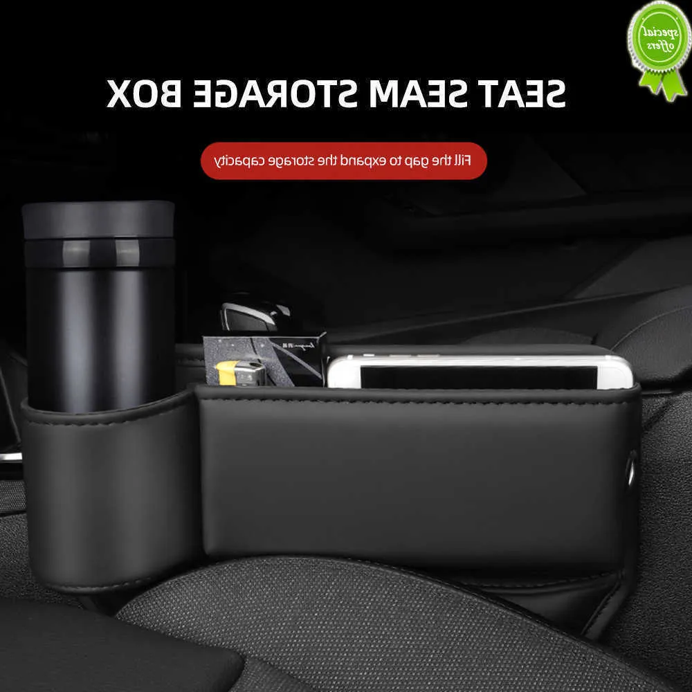 Car New Car Leather Universal Seat Crevice Storage Box Bag Gap Water Cup Holder Driver Front Auto Seat Gap Filler Organizer In The Car From Skywhite 4.78 DHgate.Com