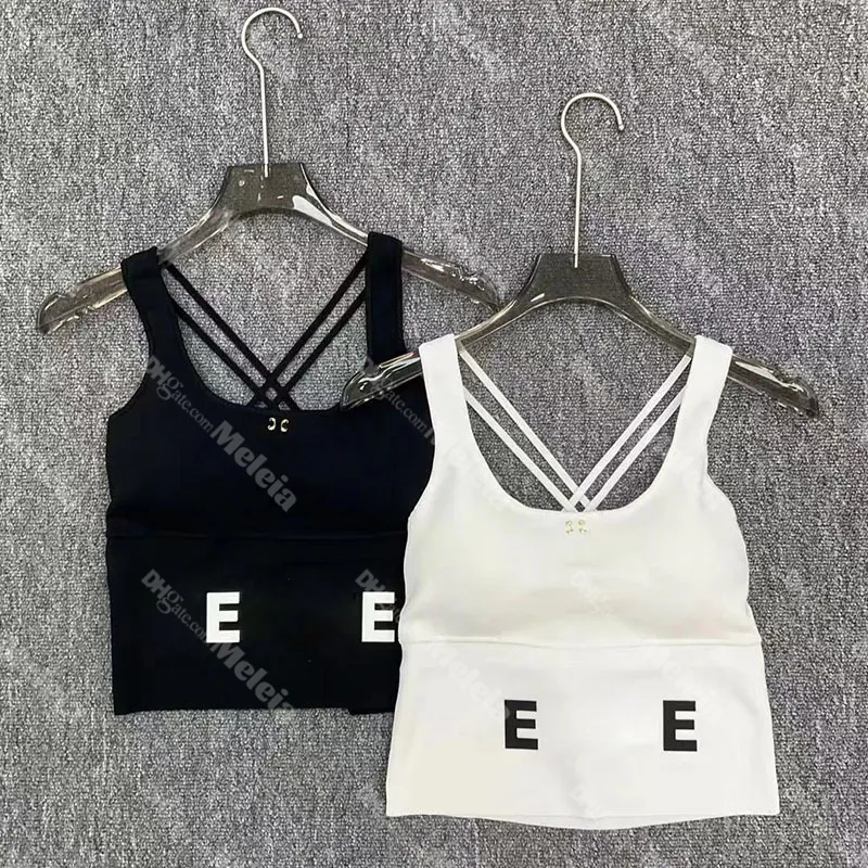 Womens Designers Tanks Sport Vest Sleeveless T Shirts Designer Letter Print Tops Fashion Style Ladies Pullover Cross Bandage Tops