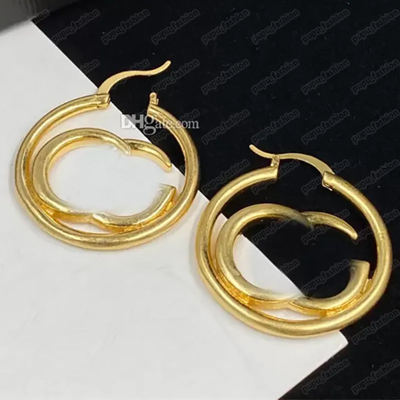 Pendientes de aro de diseñador para mujer Pendiente de oro Colgantes de joyería de lujo Mujer Charm Studs Dangle Brand Letter Burch Hoops Pendientes 2305225BF