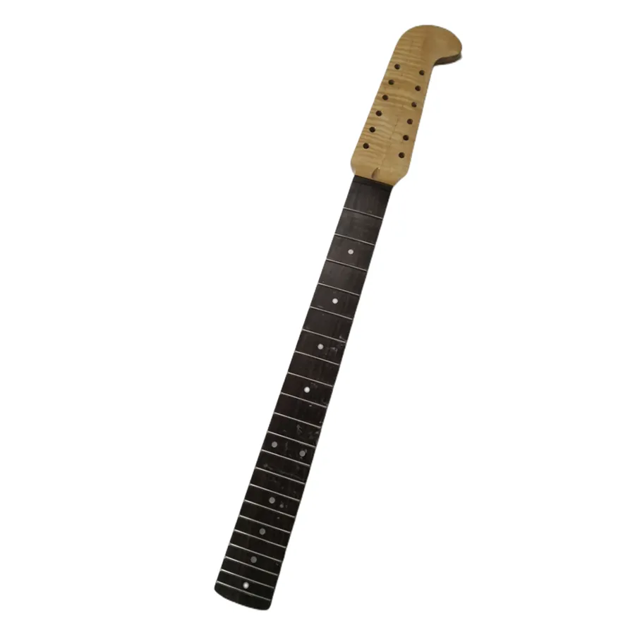 Factory 12 Strings Flame Maple Electric Guitar Neck with Rosewood Fingerboard Can be customized as request