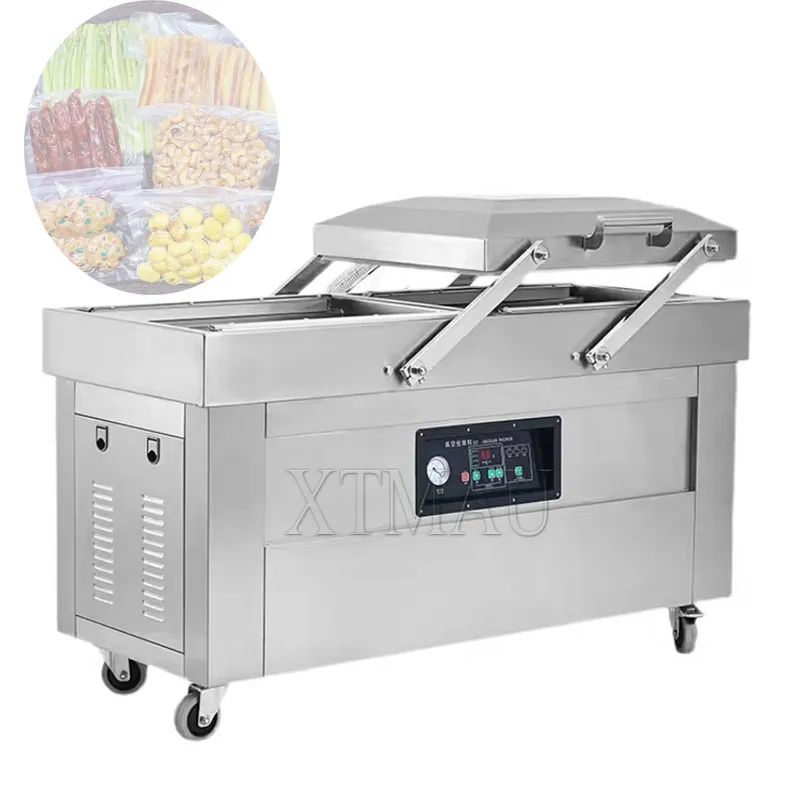 Double Chamber Vacuum Sealer Machine Fully Automatic Food Vacuum Packer ...