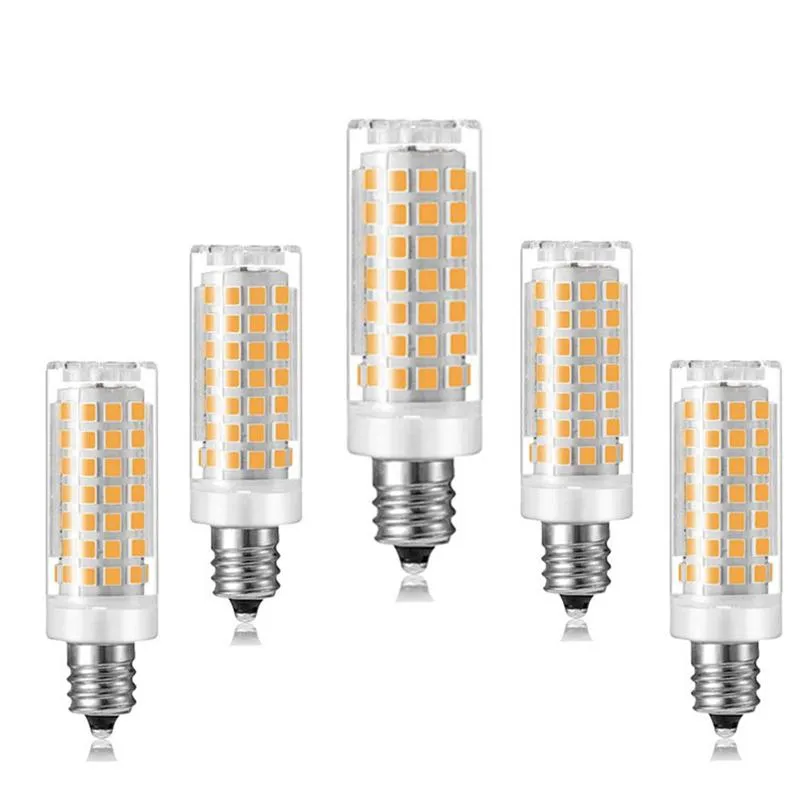 전구 15W LED 전구 220V 110V 냉장고 옥수수 램프 흰색/따뜻한 흰색 SMD2835 교체 할로겐 샹들리에 라이트 링