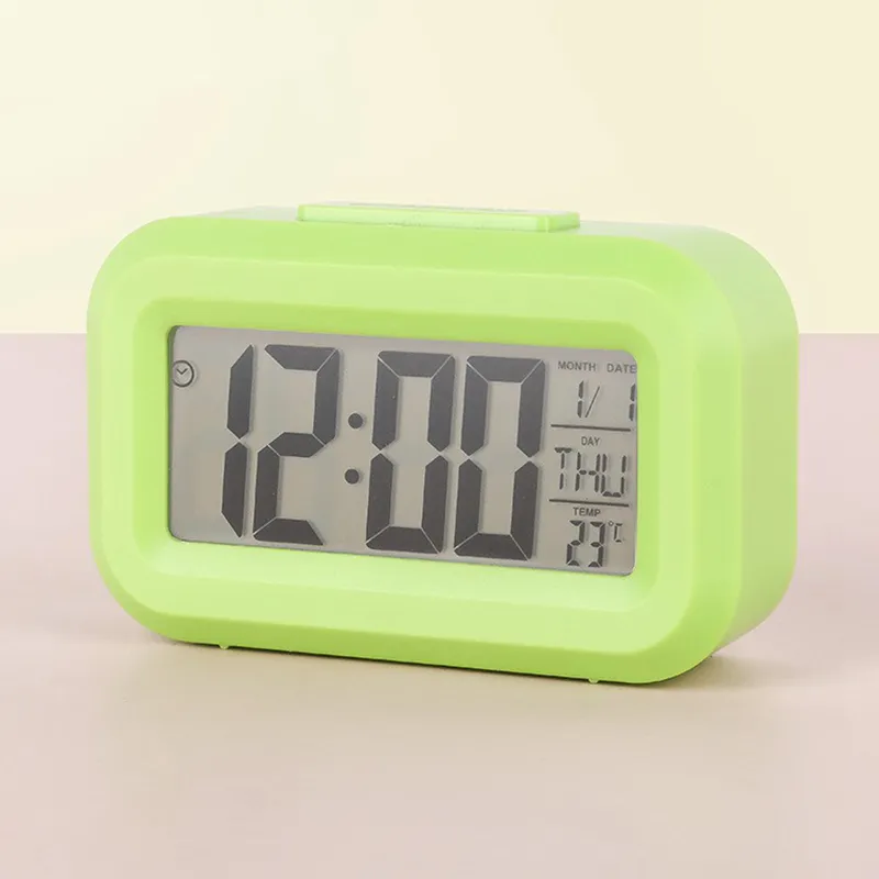 Reloj Despertador Silencioso De Plástico LED Temperatura Inteligente  Fotosensible Junto A La Cama Relojes Despertadores Digitales Snooze Luz  Nocturna Calendario Reloj De Mesa De Escritorio De 1,52 €