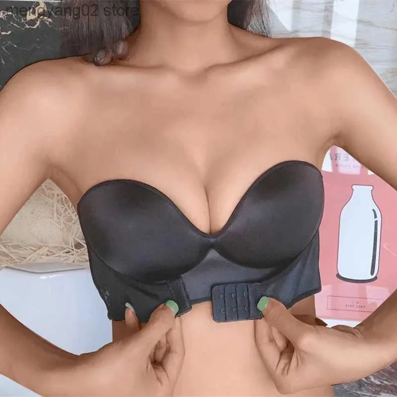 One Front-Closure Seamless Back-Smoothing Bra Wireless Ph-Up Bralette
