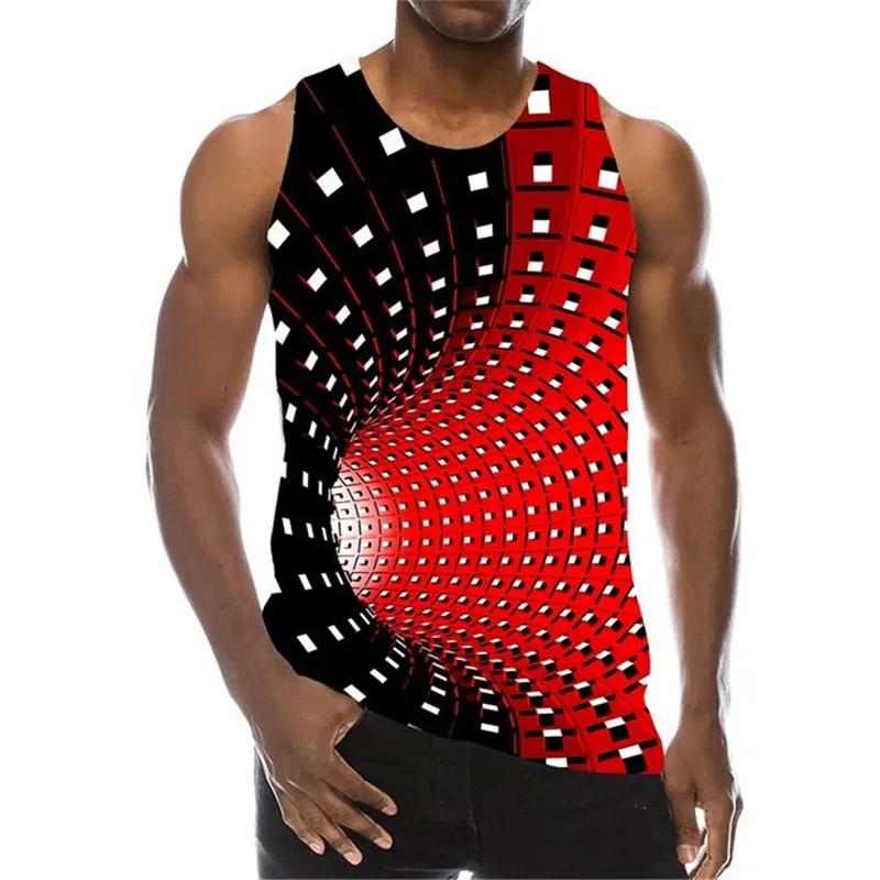 Nouveau 3D impression drôle psychédélique trou débardeur mode hommes femmes survêtements col rond gilet grande taille S-6XL Harajuku 001